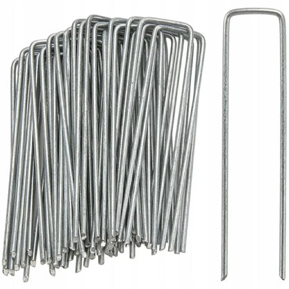Pløkker til Ukrudtsdug 15 cm Galvaniseret Stål 100 Stk.