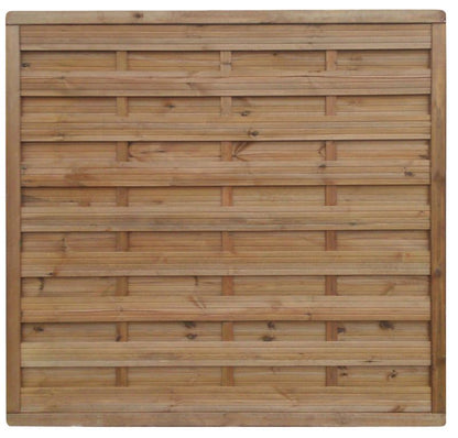 Træhegn Klikstrom 180 x 180 cm brun med ramme 40 x 60 mm