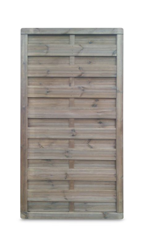 Træhegn Klikstrom 90 x 180 cm brun med ramme 40 x 60 mm