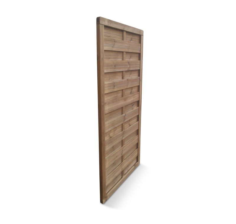 Træhegn Klikstrom 90 x 180 cm brun med ramme 40 x 60 mm