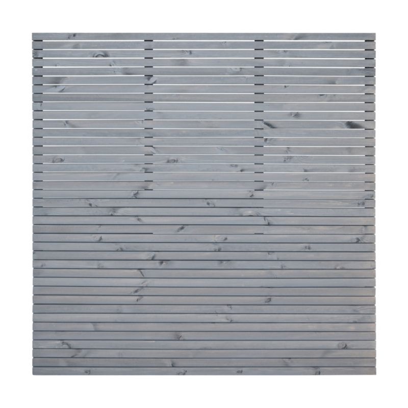 Niko hegn 180 x 180 cm med brædder 15 x 45 cm i antracit