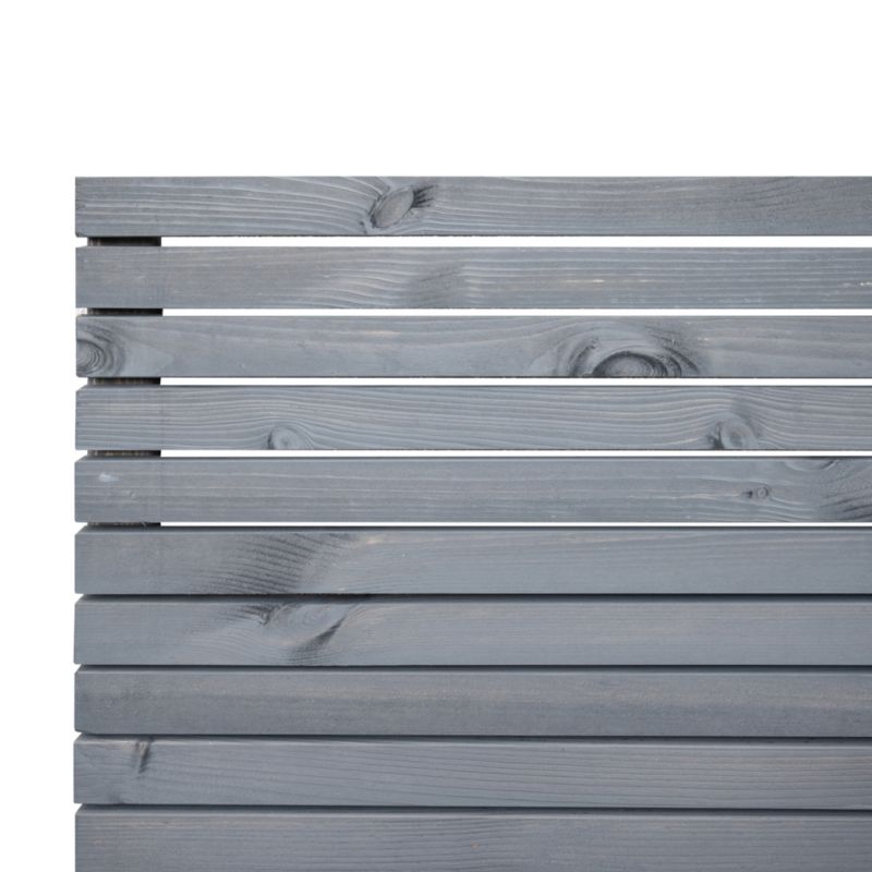 Niko hegn 180 x 180 cm med brædder 15 x 45 cm i antracit