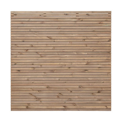 Niko hegn 180 x 180 cm med brædder 15 x 45 cm i brun