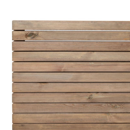 Niko hegn 180 x 180 cm med brædder 15 x 45 cm i brun