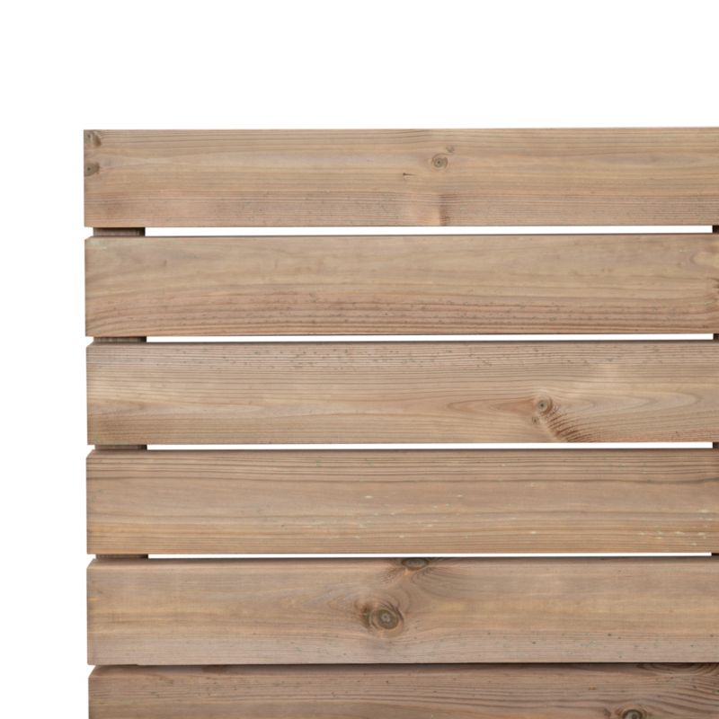 Niko hegn 180 x 180 cm med bræt 15 x 95 cm i brun