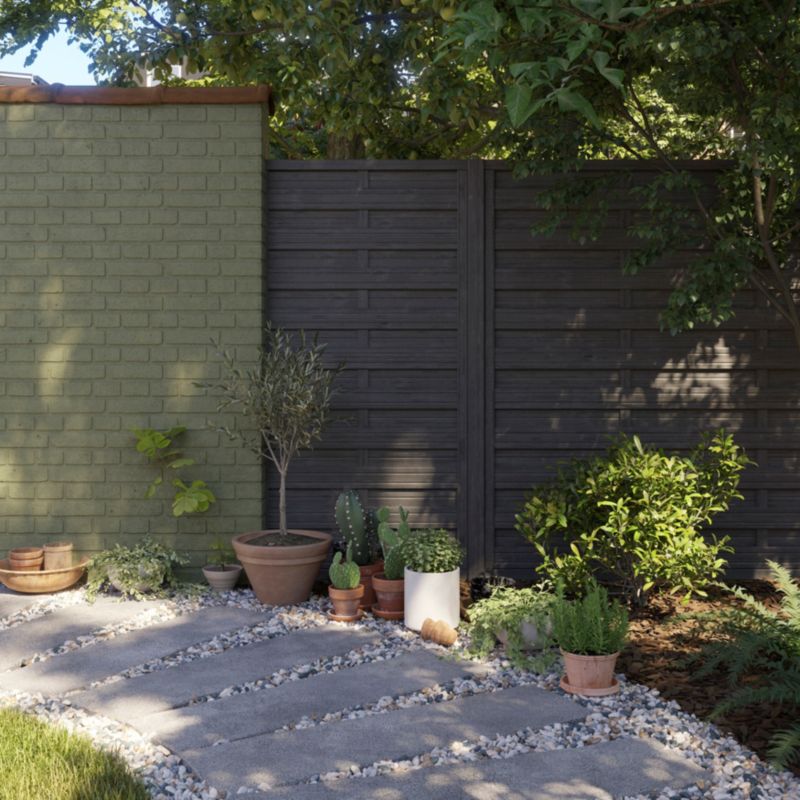 Klikstrom panelhegn 180 x 180 cm i antracit