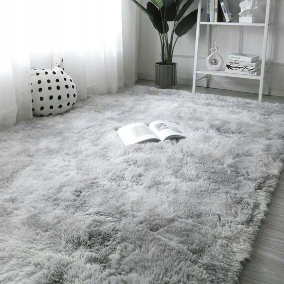 Plustæppe 160x220 cm Lysegrå Polyester