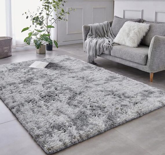 Plustæppe 160x220 cm Lysegrå Polyester