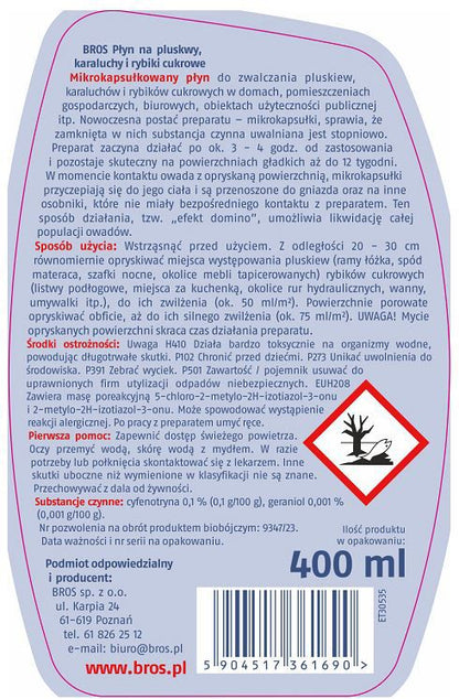 Bros væske mod væggelus og sølvfisk 400 ml