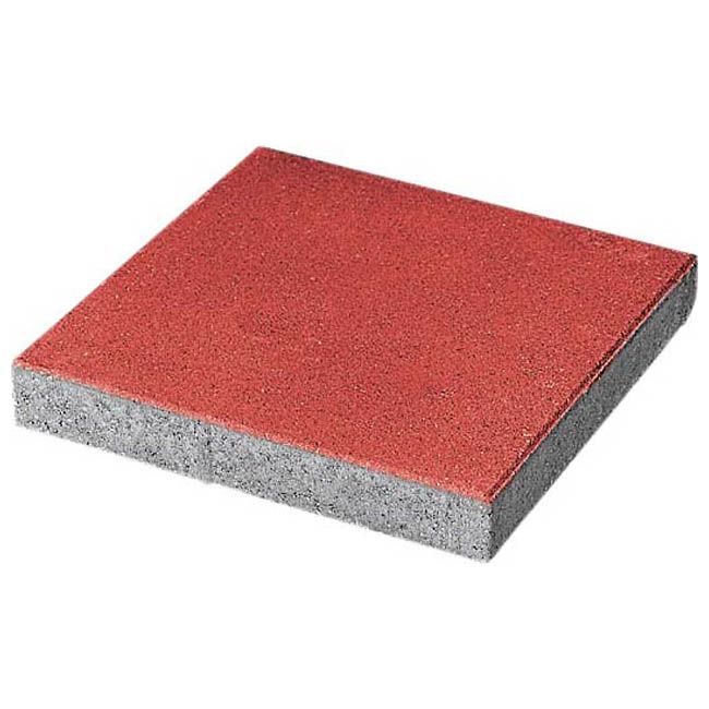 Polbruk flise 35 x 35 x 5 cm rød
