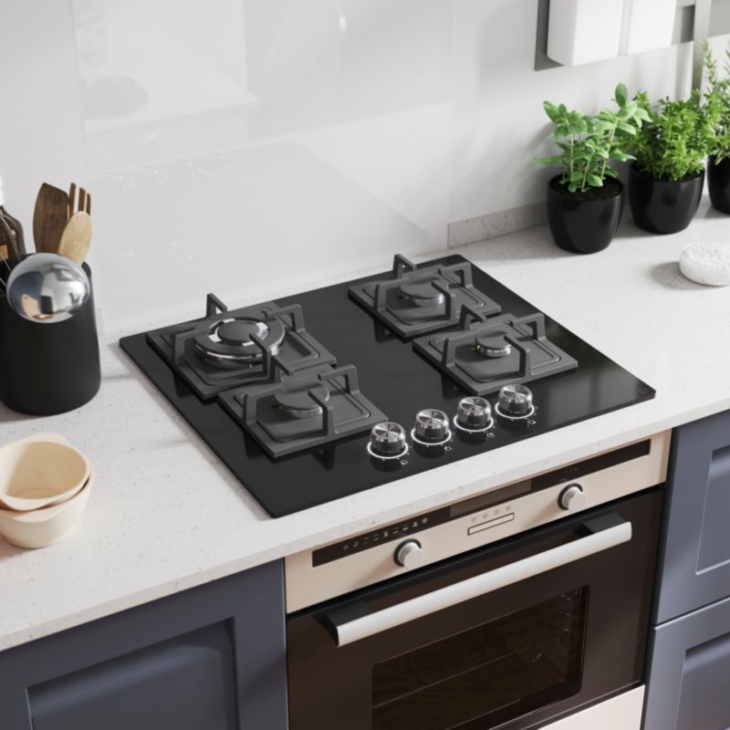 GoodHome GH60GASLK gaskogeplade 60 cm med 4 brændere