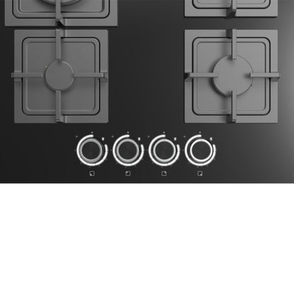 GoodHome GH60GASLK gaskogeplade 60 cm med 4 brændere