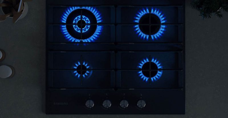 Samsung NA64H3031AK gasblus 60 cm sort med 4 brændere