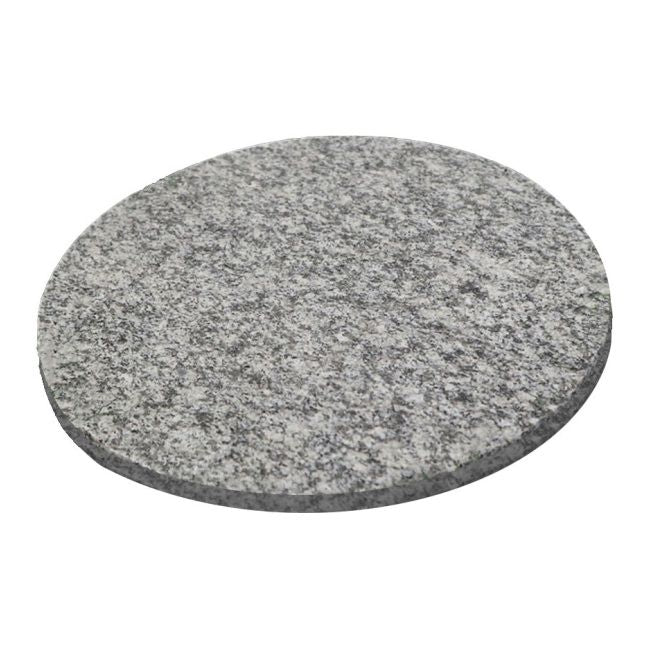 Rund granitplade 30 x 2 cm grå