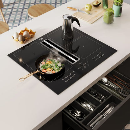 Beko induktionskogeplade med integreret emhætte HIXI647