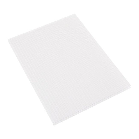 Hvid kanal-polypropylenplade 3 mm 100 x 70 cm