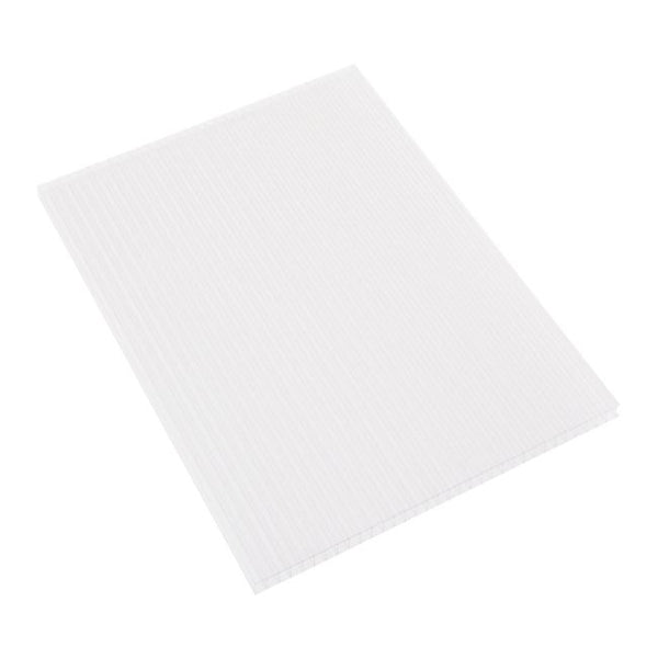 Hvid kanal-polypropylenplade 3 mm 100 x 70 cm