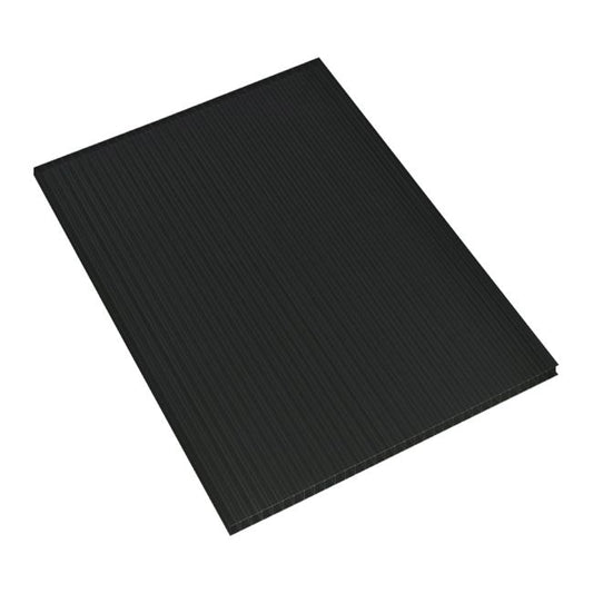 Sort kanalpolypropylenplade 3 mm 100 x 70 cm