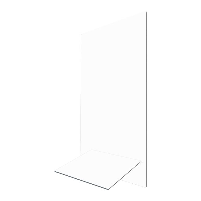 Hvid PCV-vægplade 2440 x 610 mm, 1,48 m²