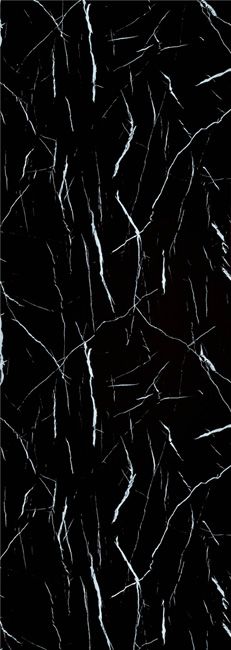 PCV-vægplade 2440 x 610 mm sort marmor