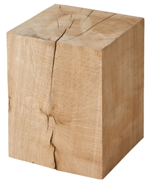 Kvadratisk træstub 250 x 250 x 300 mm eg