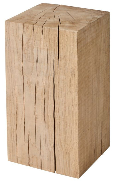 Kvadratisk træstub 250 x 250 x 45 mm eg