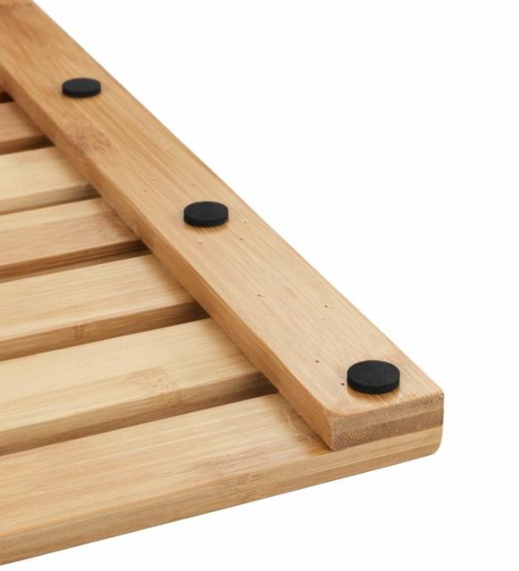 Bambus Bademåtte 60x40 cm Brun Skridsikker