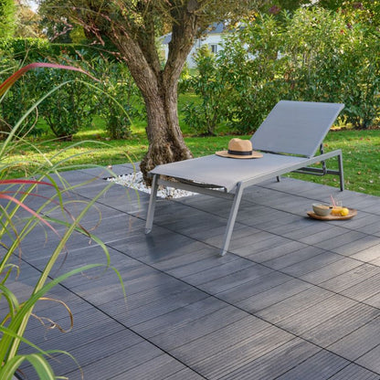 Klikstrom Horten terrasseflise i antracit 45 x 45 cm