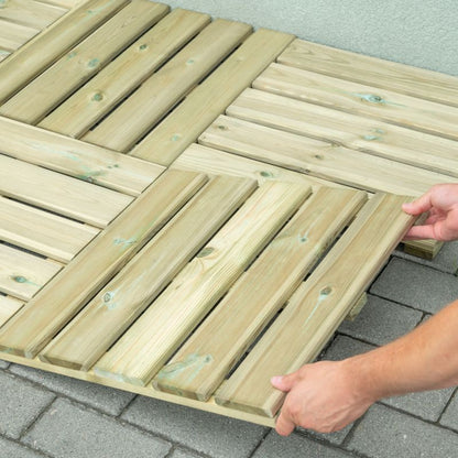 Klikstrom Limari terrassebræt i fyrretræ 50 x 50 x 3 cm