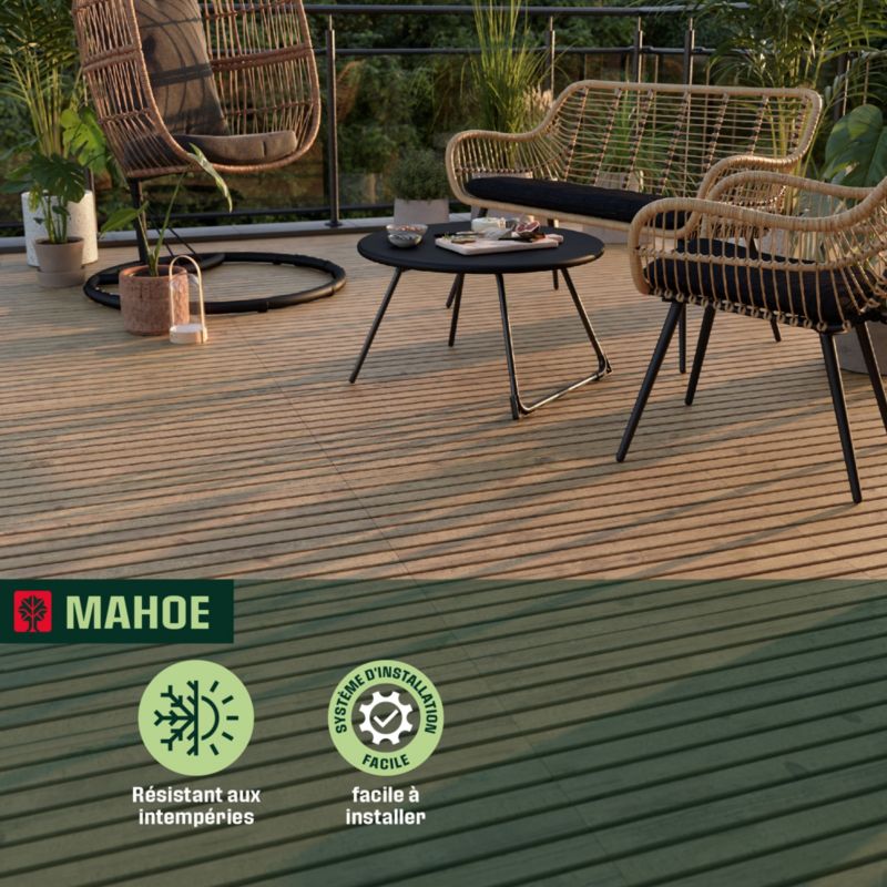 Klikstrom Skien terrasseplatform i fyrretræ 80 x 80 x 4 cm