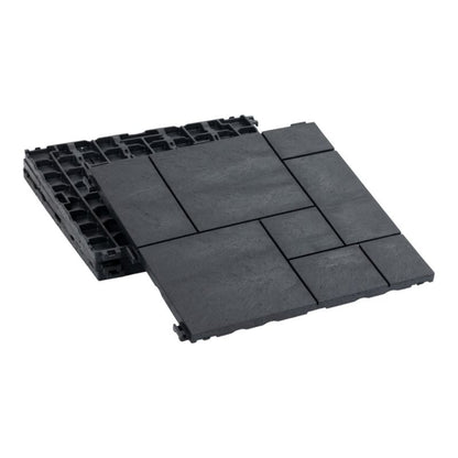 Klikstrom Vadso terrasseflise 30 x 30 cm i antracit