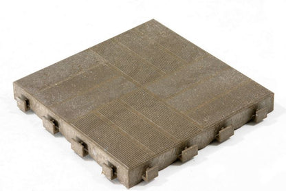 Blooma kompositdæk med kliksystem 40 x 40 x 4,5 cm i brun