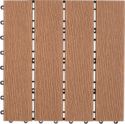 Kompositdæk DLH 30 x 30 cm teaktræ