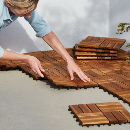 Terrasseplatform GoodHome 30 x 30 cm akacietræ 4 stk.