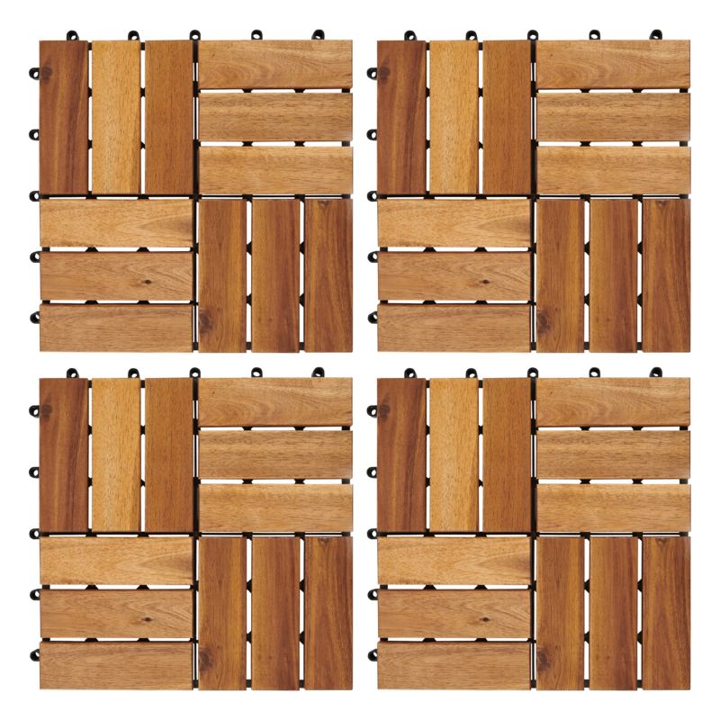 Terrasseplatform GoodHome 30 x 30 cm akacietræ 4 stk.