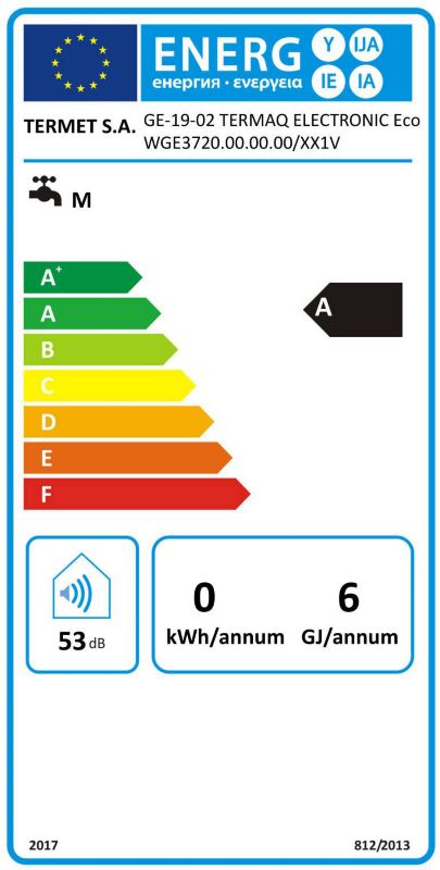 Gasvandvarmer Termet Termaq GE19-02