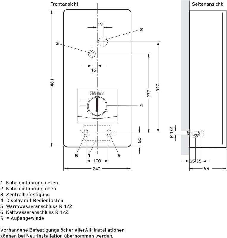 Gennemstrømningsvandvarmer Elektronisk 27 kW 400V