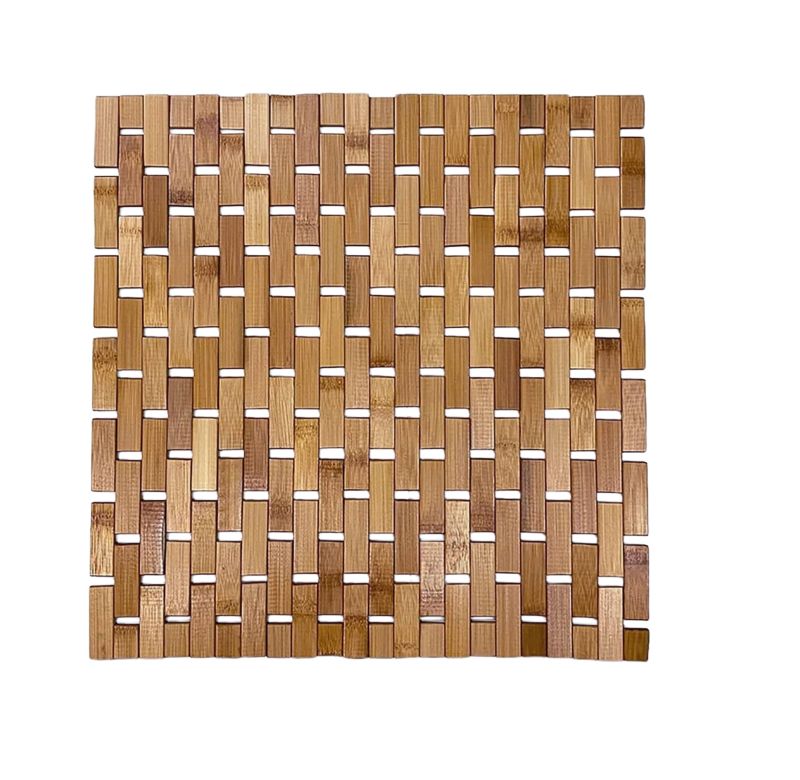 Bambusmåtte 45x45 cm Brun Antiskrid 1 stk.