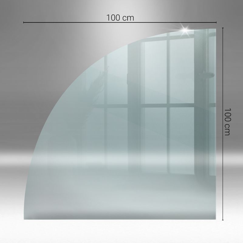 Gulvplade til Brændeovn 100x100 cm Hærdet Glas Klar