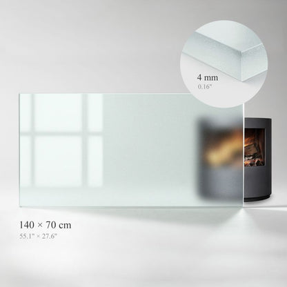Gulvplade til Brændeovn Hærdet Glas 140x70 cm Frostet