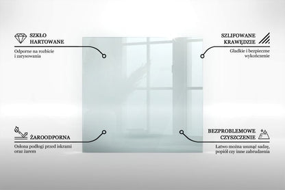 Gulvplade Glas 60x40 cm Hærdet Glas Transparent