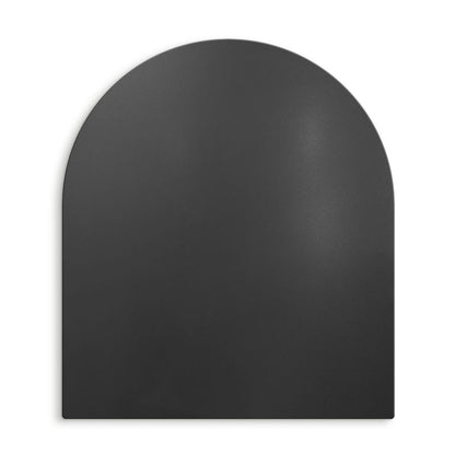 Pejseplade 80x70 cm Sort Mat Stål