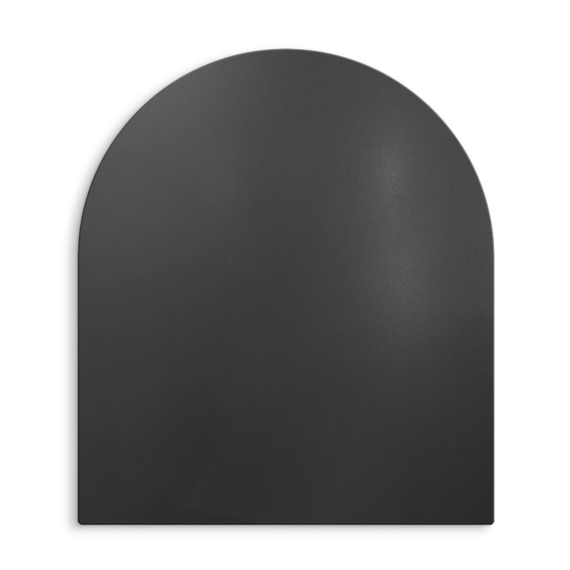 Pejseplade 80x70 cm Sort Mat Stål