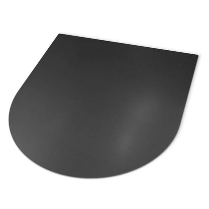 Pejseplade 80x70 cm Sort Mat Stål