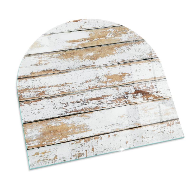 Glasplade Halvoval 100x100 cm Træmotiv 4070095798911