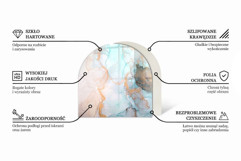 Glasplade Halvoval 100x100 cm Træmotiv 4070095798911