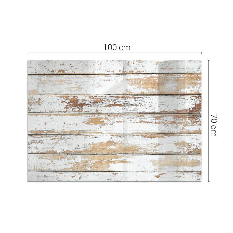Gulvplade Glas 100x70 cm Træmotiv