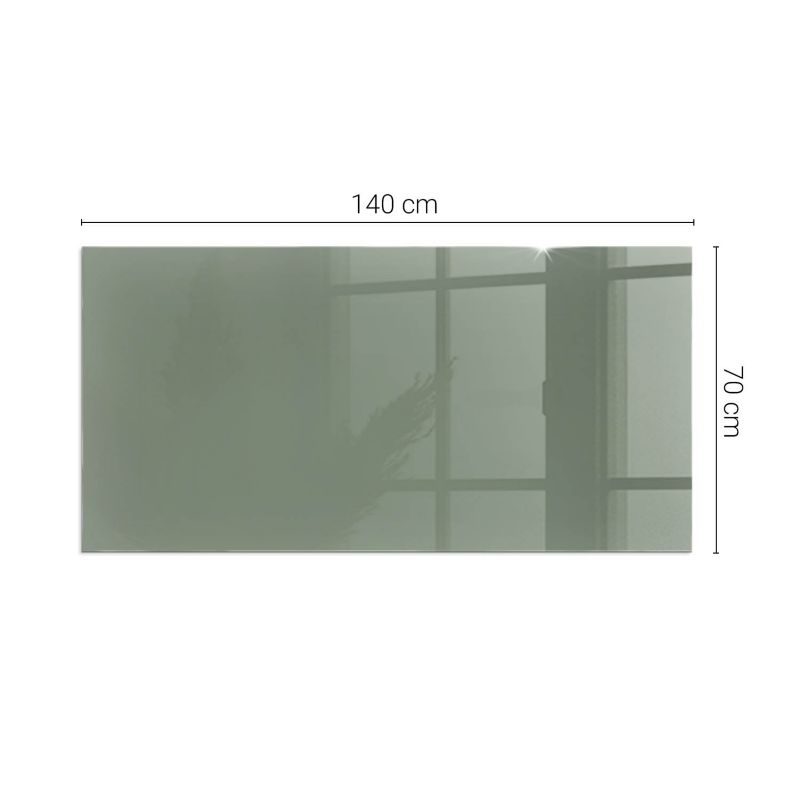 Glasgulvplade 140x70 cm Olivengrøn