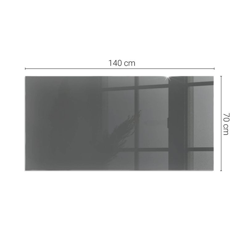 Glasgulvplade 140x70 cm Hærdet Glas Gråbrun