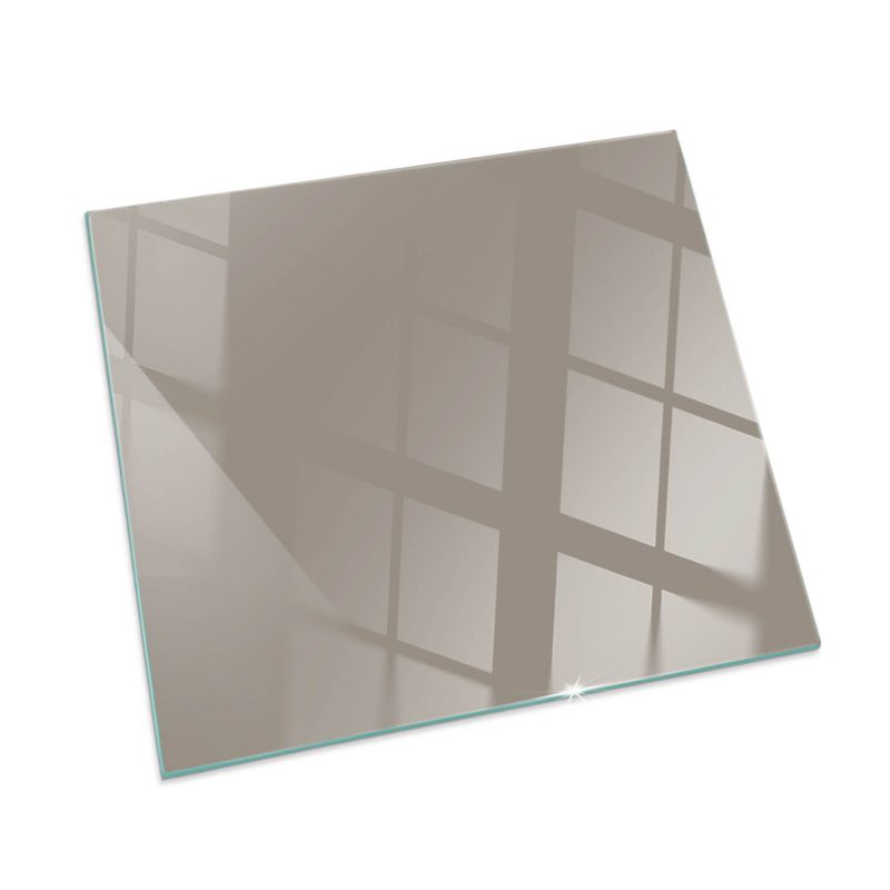 Glasgulvplade til Pejs 50x50 cm Brun